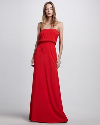 Splendid Paprika Strapless Blouson Maxi Dress Splendid Paprika Strapless Blouson Maxi Dress