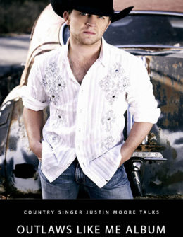Country singer, Justin Moore joined journalist and blogger, Candace Rose Anderson of the website Candie Anderson for an interview to discuss his new album "Outlaws Like Me". He shared what inspired him, his favorite songs from the album and more. Original image courtesy of CMT