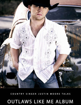 Country singer, Justin Moore joined journalist and blogger, Candace Rose Anderson of the website Candie Anderson for an interview to discuss his new album "Outlaws Like Me". He shared what inspired him, his favorite songs from the album and more. Original image courtesy of CMT