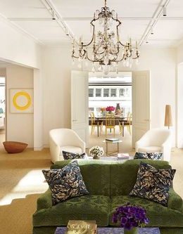Manhattan office/headquarters of heiress and businesswoman Aerin Lauder's new home-and-fashion business, Aerin. She and designer Jacques Grange designed this space in Manhattan.
