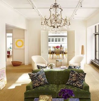 Manhattan office/headquarters of heiress and businesswoman Aerin Lauder's new home-and-fashion business, Aerin. She and designer Jacques Grange designed this space in Manhattan.
