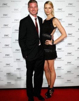 Actor Eric Dane and model Karolina Kurkova arrive at the exclusive Filmmakers Dinner during the Cannes International Film Festival hosted by Swiss watch manufacturer IWC Schaffhausen in partnership with Finch's Quarterly Review at the famous Hotel du Cap-Eden-Roc on May 21, 2012 in Cap d'Antibes, France.