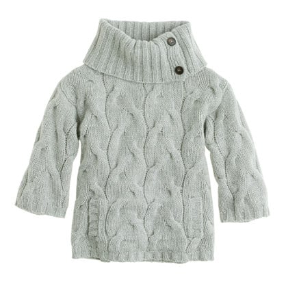 J.Crew Girls' cabled lambswool popover. J. Crew