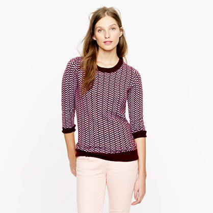 J.Crew Collection cashmere herringbone sweater. J. Crew