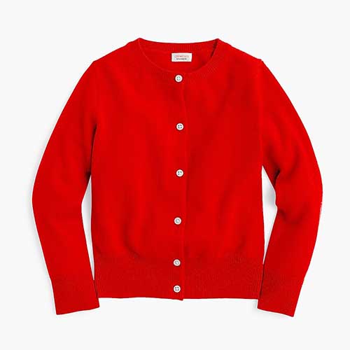 J.Crew Girls' cashmere cardigan sweater Item J6884 Bright Cerise sale