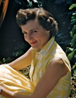 A rare 1954 color image of Betty White, who was already a beloved TV personality. Credit: Courtesy of PBS "Pioneers of Television" Producer: Boettcher Trinklein Productions