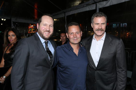 From Left, producers Beau Flynn, Kevin Messick and Will Ferrell arrive at the Los Angeles premiere of "Hansel and Gretel Witch Hunters" held at Grauman's Chinese Theatre on Thursday, January 24, 2013 in Hollywood, Calif. (Photo by Alex J. Berliner/ABImages)