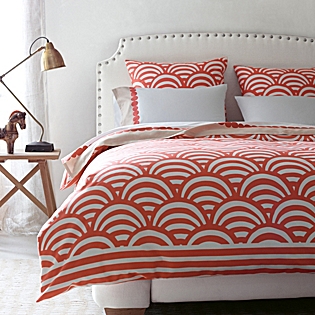 Serena & Lily Coral Lamu Duvet. 