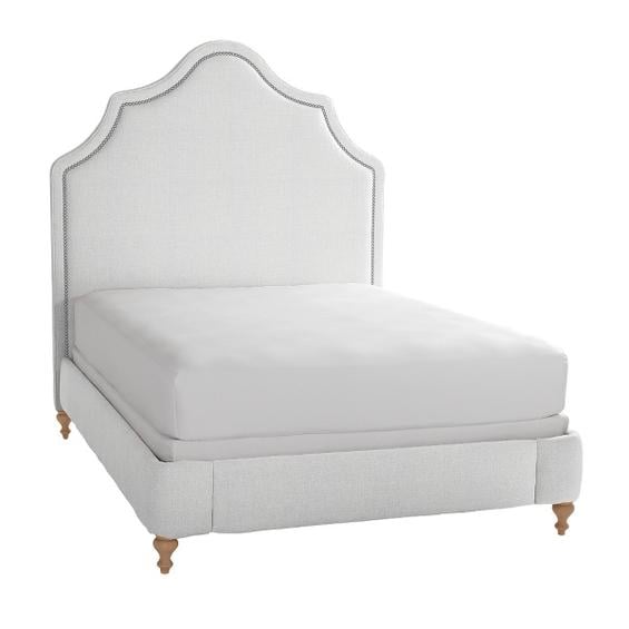 Custom Upholstery Pondicherry Bed with Nailheads (available in various colors). SerenaandLily.com