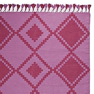 Lilac Mayan Cotton Dhurrie Rug
