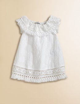 Dolce & Gabbana Infant's Crochet Dress in White. Saks Fifth Avenue