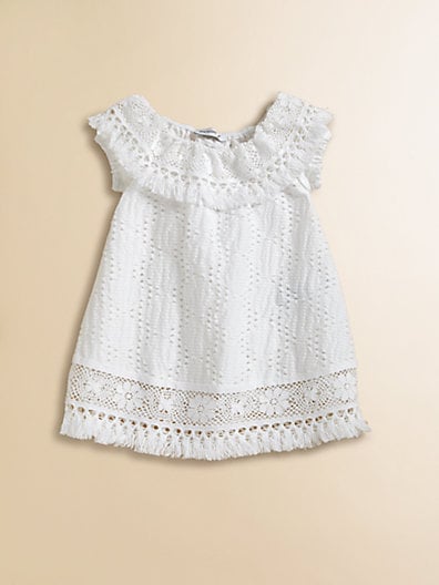 Dolce & Gabbana Infant's Crochet Dress in White. Saks Fifth Avenue