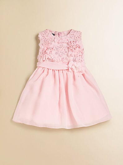  David Charles Infant's Embroidered Rosette Chiffon Dress in Light Pink. Saks Fifth Avenue Easter