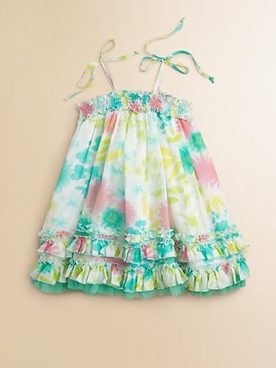  Halabaloo Infant Girl's Multicolor Floral Dress. Saks Fifth Avenue Easter