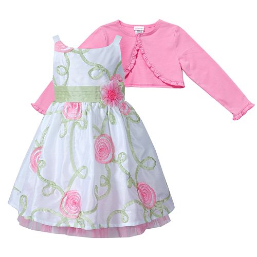 Youngland Floral Dress And Shrug Set - Toddler Easter 