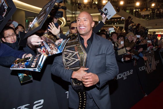  SEOUL, SOUTH KOREA - MARCH 11: Actor Dwayne Johnson attends during the 'G.I. Joe - Retaliation' Seoul World Premiere at Times Square on March 11, 2013 in Seoul, South Korea. (Photo by Han Myung-Gu/Getty Images for Paramount Pictures)