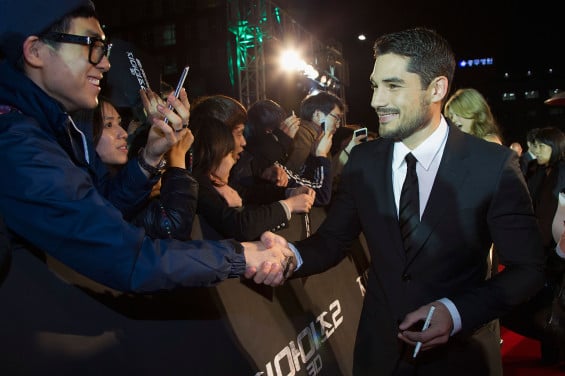 SEOUL, SOUTH KOREA - MARCH 11: Actor D.J. Cotrona signs autographs for fans during the 'G.I. Joe - Retaliation' Seoul World Premiere at Times Square on March 11, 2013 in Seoul, South Korea. (Photo by Han Myung-Gu/Getty Images for Paramount Pictures) 