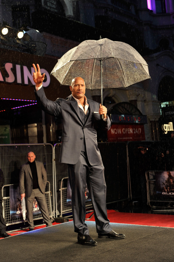  LONDON, ENGLAND - MARCH 18: Dwayne Johnson attends the UK premiere of 'G.I. Joe: Retaliation' at The Empire Leicester Square on March 18, 2013 in London, England. (Photo by Gareth Cattermole/Getty Images) 