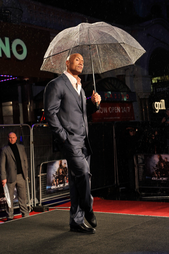  LONDON, ENGLAND - MARCH 18: Dwayne Johnson attends the UK premiere of 'G.I. Joe: Retaliation' at The Empire Leicester Square on March 18, 2013 in London, England. (Photo by Gareth Cattermole/Getty Images) 