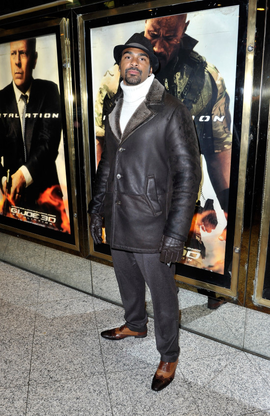 LONDON, ENGLAND - MARCH 18: David Haye attends the UK premiere of 'G.I. Joe: Retaliation' at The Empire Leicester Square on March 18, 2013 in London, England. (Photo by Gareth Cattermole/Getty Images)