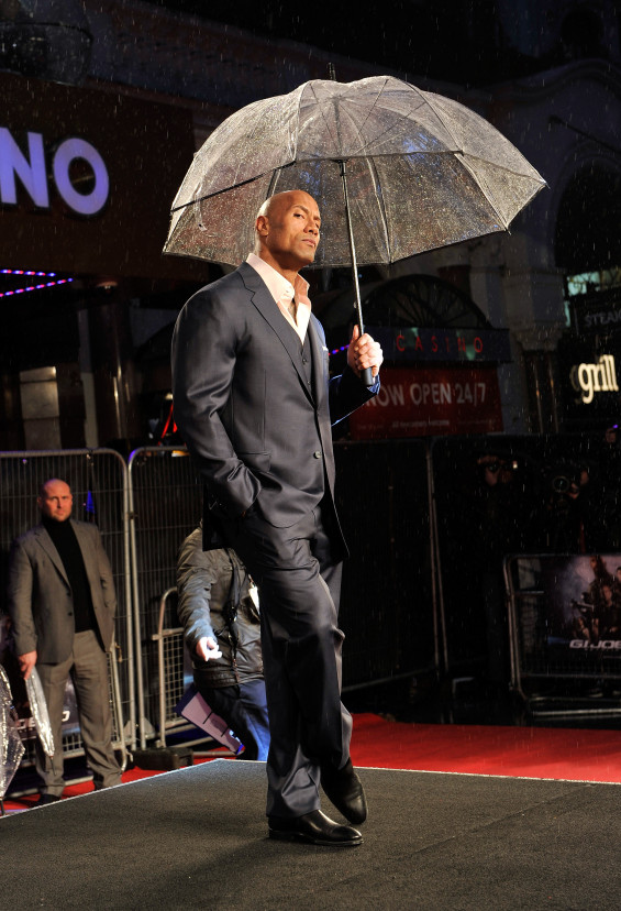  LONDON, ENGLAND - MARCH 18: Dwayne Johnson attends the UK premiere of 'G.I. Joe: Retaliation' at The Empire Leicester Square on March 18, 2013 in London, England. (Photo by Gareth Cattermole/Getty Images)