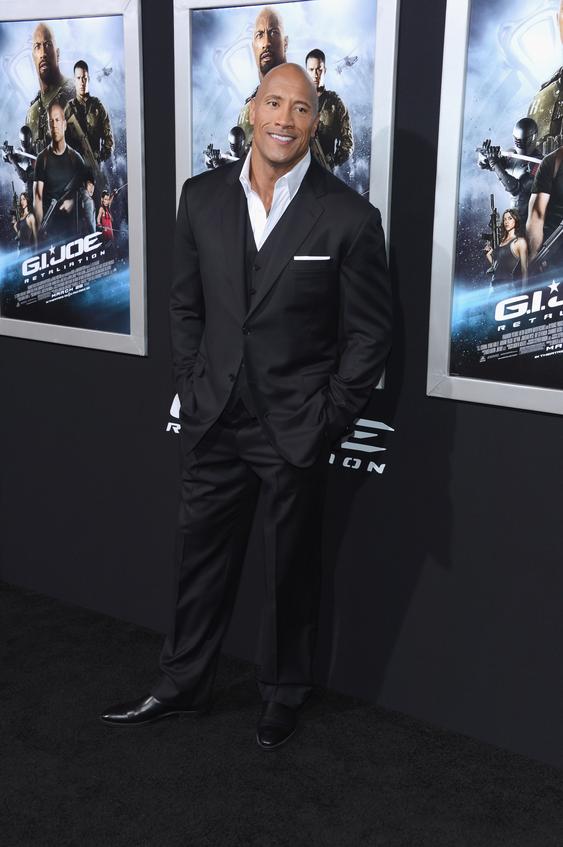  HOLLYWOOD, CA - MARCH 28: Dwayne "The Rock" Johnson arrives at the Premiere of Paramount Pictures' "G.I. Joe: Retaliation" at TCL Chinese Theatre on March 28, 2013 in Hollywood, California. (Photo by Jason Kempin/Getty Images)