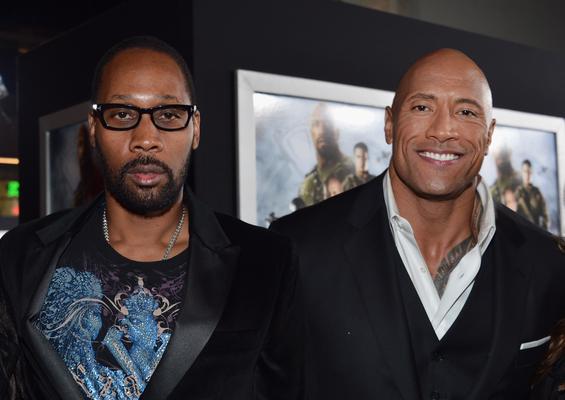 HOLLYWOOD, CA - MARCH 28: Actors RZA and Dwayne "The Rock" Johnson attend the premiere of Paramount Pictures' "G.I. Joe: Retaliation" at TCL Chinese Theatre on March 28, 2013 in Hollywood, California. (Photo by Alberto E. Rodriguez/Getty Images)