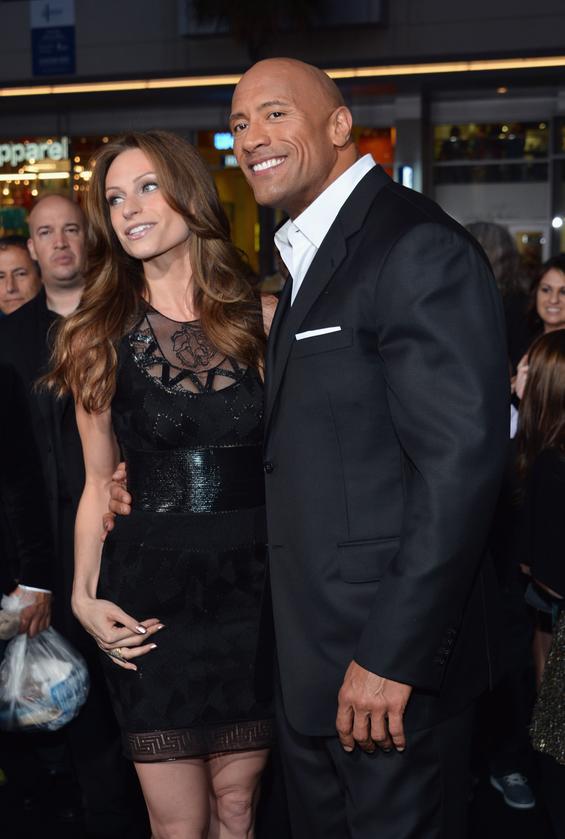 HOLLYWOOD, CA - MARCH 28: (L-R) Actor Dwayne "The Rock" Johnson and Lauren Hashian attend the premiere of Paramount Pictures' "G.I. Joe: Retaliation" at TCL Chinese Theatre on March 28, 2013 in Hollywood, California. (Photo by Alberto E. Rodriguez/Getty Images)