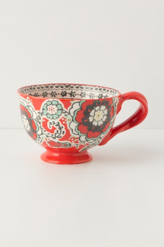 Ayaka Mug in Navy, Red or Yellow. Anthropologie