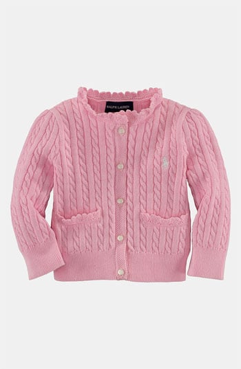 Ralph Lauren Cable Knit Cardigan (Infant) Easter