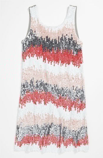 Flowers by Zoe Sequin Dress. Color: Grey Sequins, White Sequins, Coral Sequins. Nordstrom