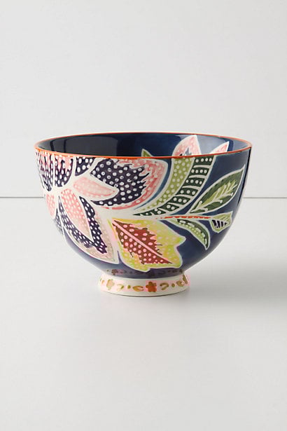 Flame Leaf Bowl in Navy (also available in various colors. Anthropologie