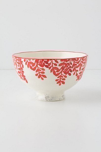 Evenings in Quito Bowl. Color: Red Motif. Anthropologie