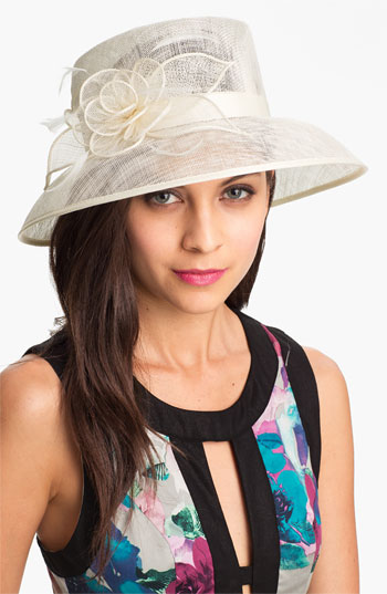 Medium Down Brim Derby Hat in Ivory, Black, Blue or Lilac. Nordstrom 