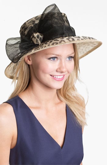 Seraphinite Down Brim Derby Hat in Leopard or Grey. Nordstrom 