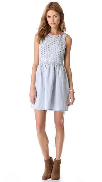Madewell Chambray Eyelet Dress in Waterfall Wash. Shopbop