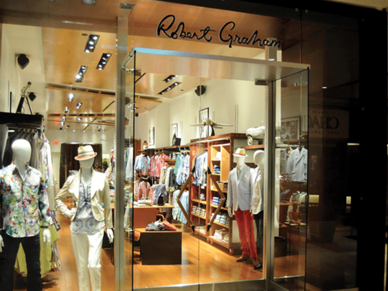 A beautifully displayed Robert Graham store.