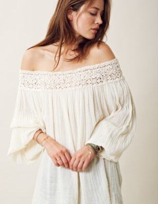 Jen's Pirate Booty Whipping Post Tunic in Natural. Planet Blue