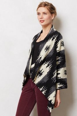 Dolce Vita Devi Cardigan in Black, Grey and Cream. Anthropologie