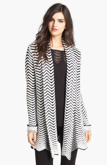 Lita ZigZag Cardigan in Black and Natural. Nordstrom