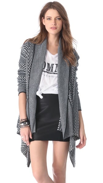 BB Dakota Kali Patterned Cardigan in Black and White. Shopbop