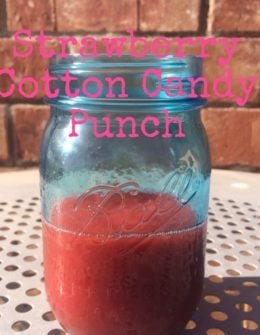Strawberry Cotton Candy Punch recipe by Candace Rose Anderson. Candieanderson.com