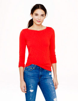 J.Crew Long-sleeve painter tee Long-sleeve painter tee Long-sleeve painter tee PRODUCT DETAILS The one to get in multiples—it's made from our signature slub cotton jersey, known for its heathered look and supersoft feel. Slim fit. Body length: 25 1/4". Cotton jersey. Machine wash. Import. LONG-SLEEVE PAINTER TEE