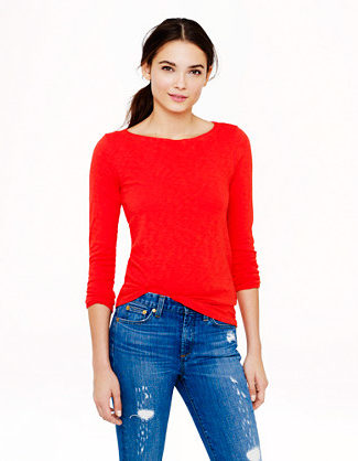 J.Crew Long-sleeve painter tee Long-sleeve painter tee Long-sleeve painter tee PRODUCT DETAILS The one to get in multiples—it's made from our signature slub cotton jersey, known for its heathered look and supersoft feel. Slim fit. Body length: 25 1/4". Cotton jersey. Machine wash. Import. LONG-SLEEVE PAINTER TEE