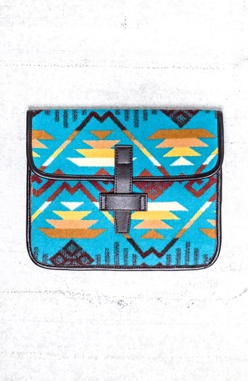Pendleton 'Coyote Butte' Jacquard Tablet Case in Turquoise Cave Creek