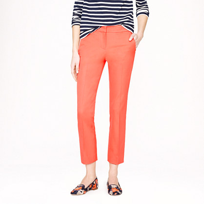 J.Crew CAMPBELL CAPRI IN STRETCH COTTON in Melon