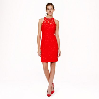 J.Crew PAMELA DRESS IN LEAVERS LACE item a1743 in Poppy Red.