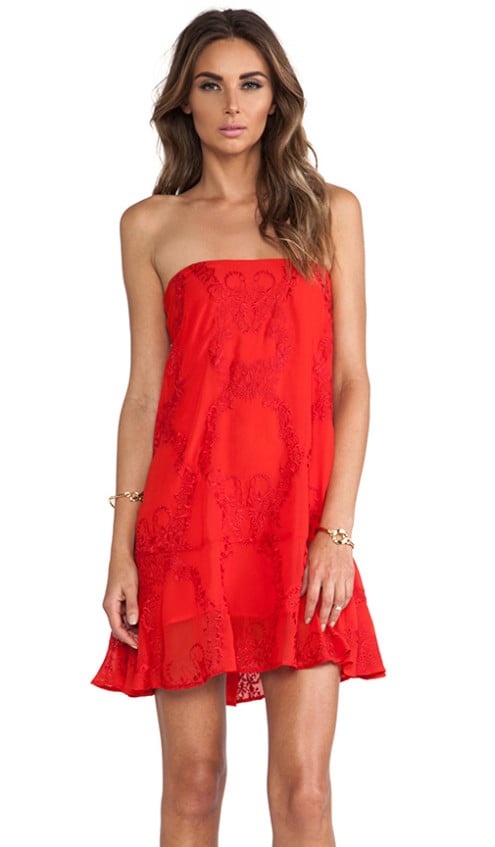 For Love & Lemons Margarita Mini Dress in Red. Revolve Clothing