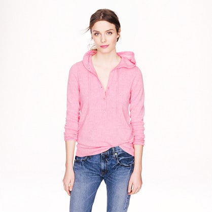 J.Crew Collection Cashmere Getaway Hoodie in hthr bouquet