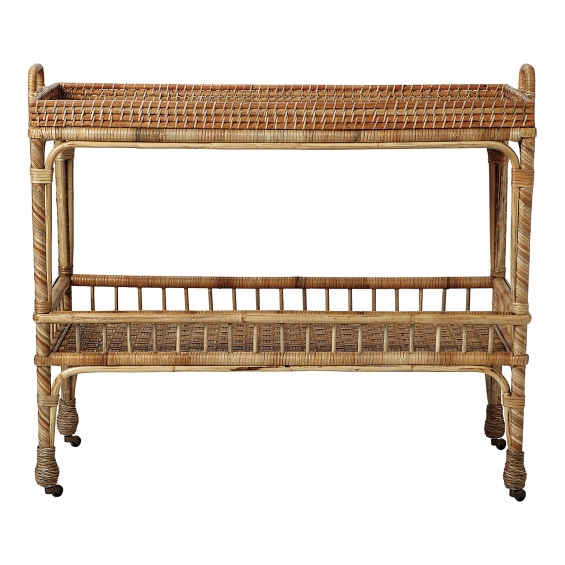 South Seas Rattan Bar Cart